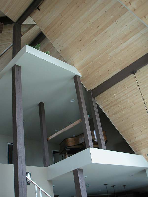 Photo of two floors in a staircase.