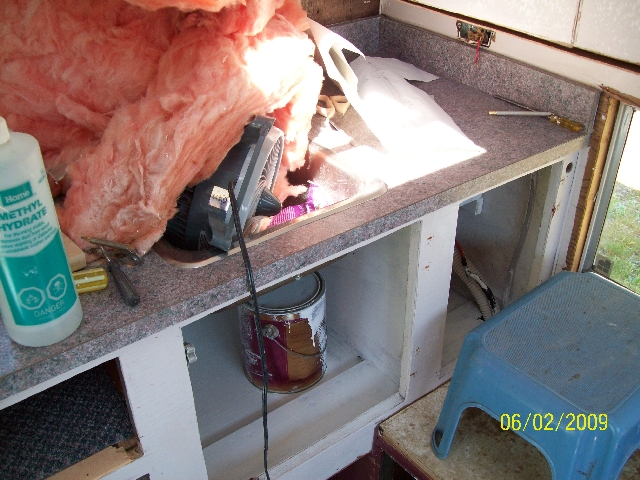 Our old camper used for storage before we started renovating it.